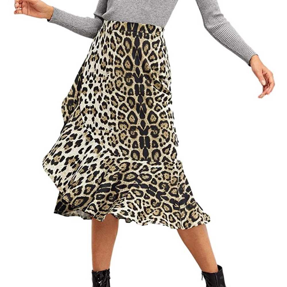 Leopard Midi Skirt